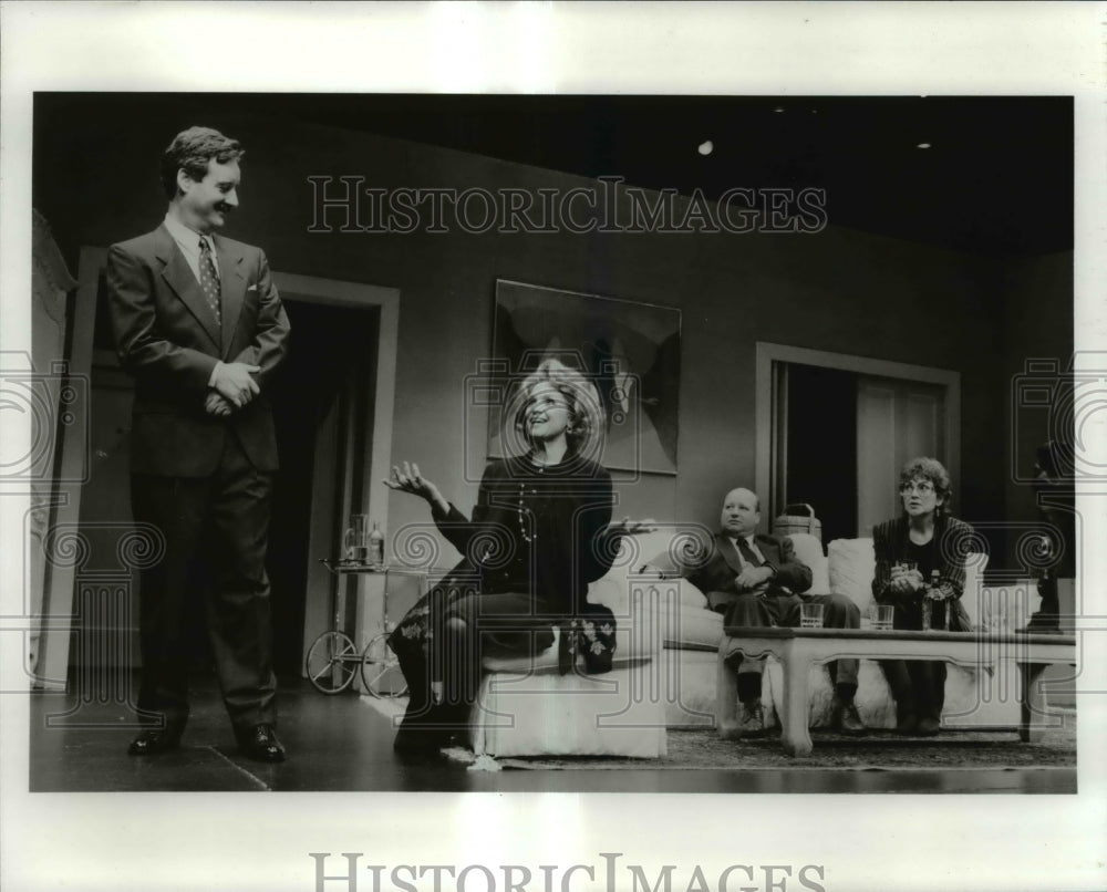 1955 Press Photo John Rothman, Valerie Harper, Brian Reddy and Kelly Bishop, Act - Historic Images