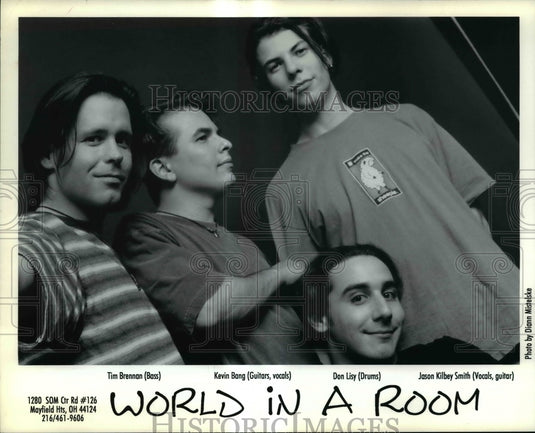 1996 Press Photo Tim Brennan, Kevin Bang and Don Lisy of World in a Room. - Historic Images
