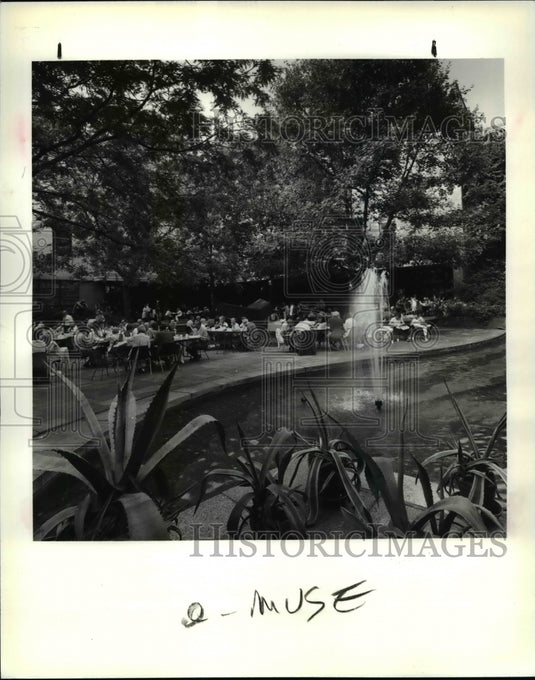 1983, Cleveland Museum of Art evening festival in the Outer Court. - Historic Images