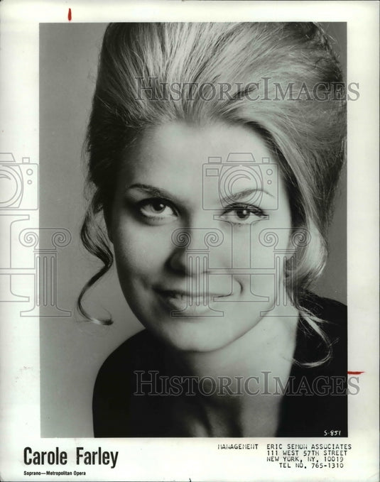 1980, Carole Farley, Soprano, Metropolitan Opera. - cvp83300 - Historic Images