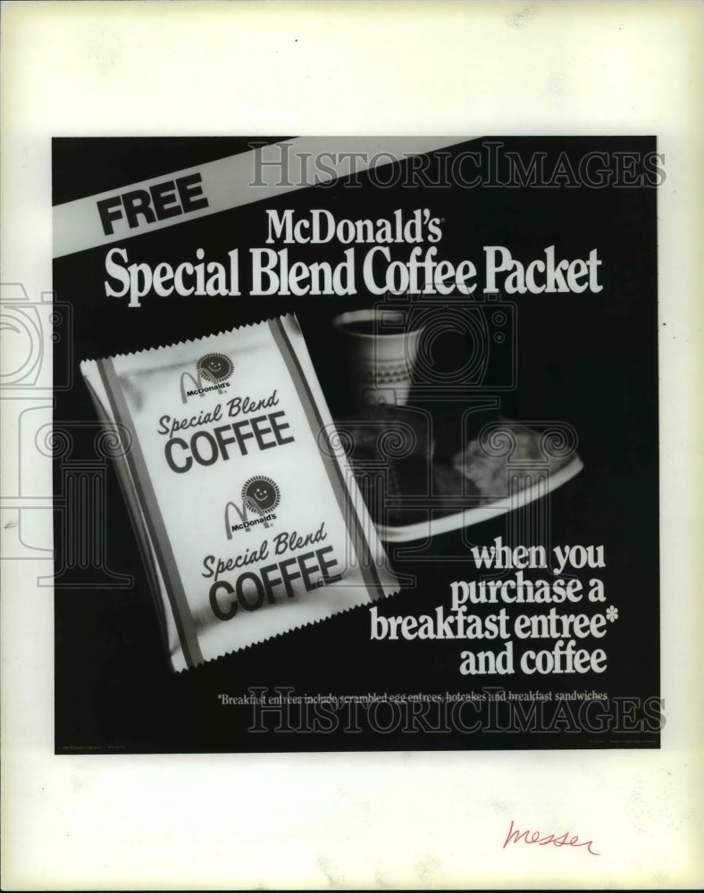 1984, McDonald&#39;s breakfast advertisement. - cvp83332 - Historic Images