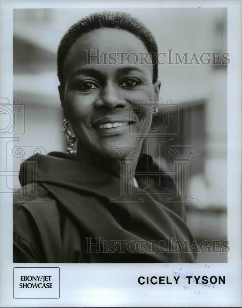 1986 Press Photo Cicely Tyson on Ebony Jet Showcase. - Historic Images