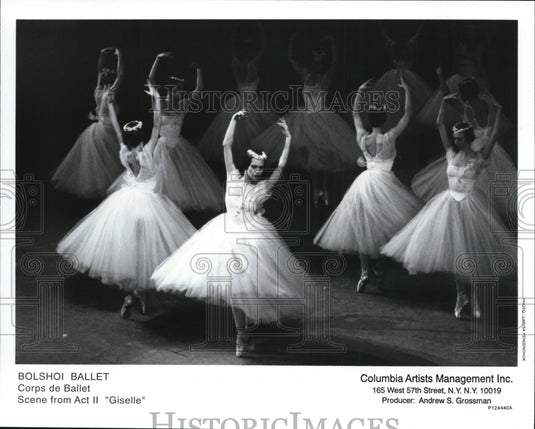 1996, Bolshoi Ballet, Corps de Ballet in Act II of Giselle. - Historic Images