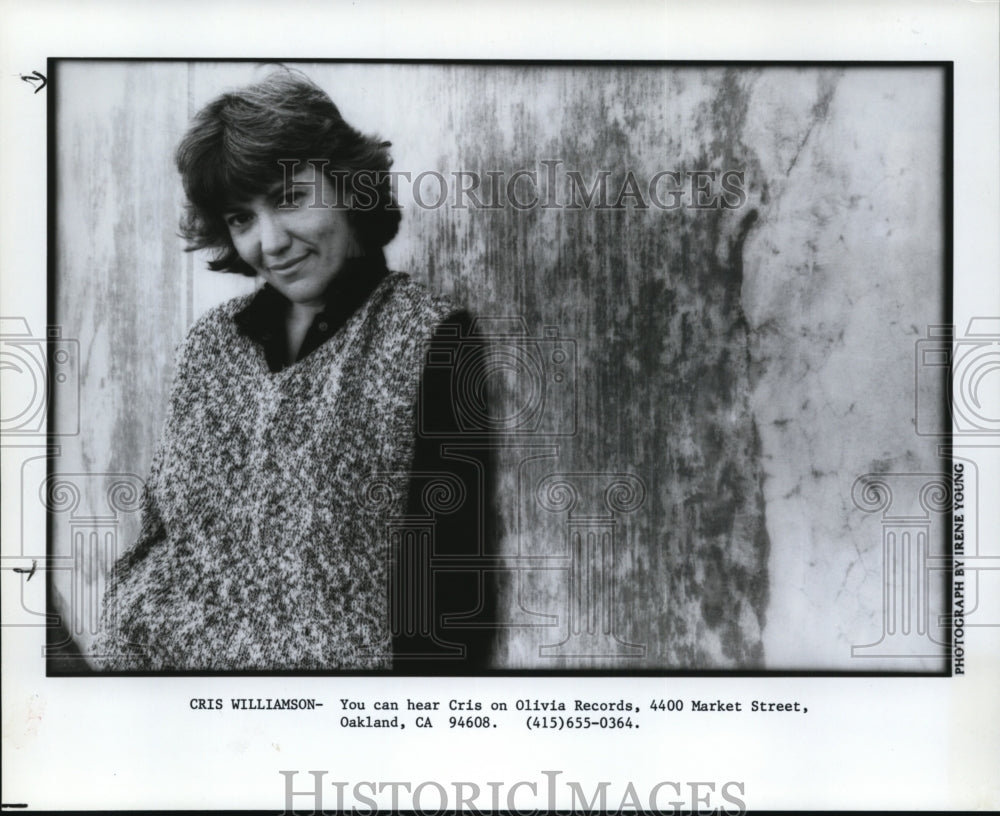 1986, Cris Williamson - cvp83990 - Historic Images