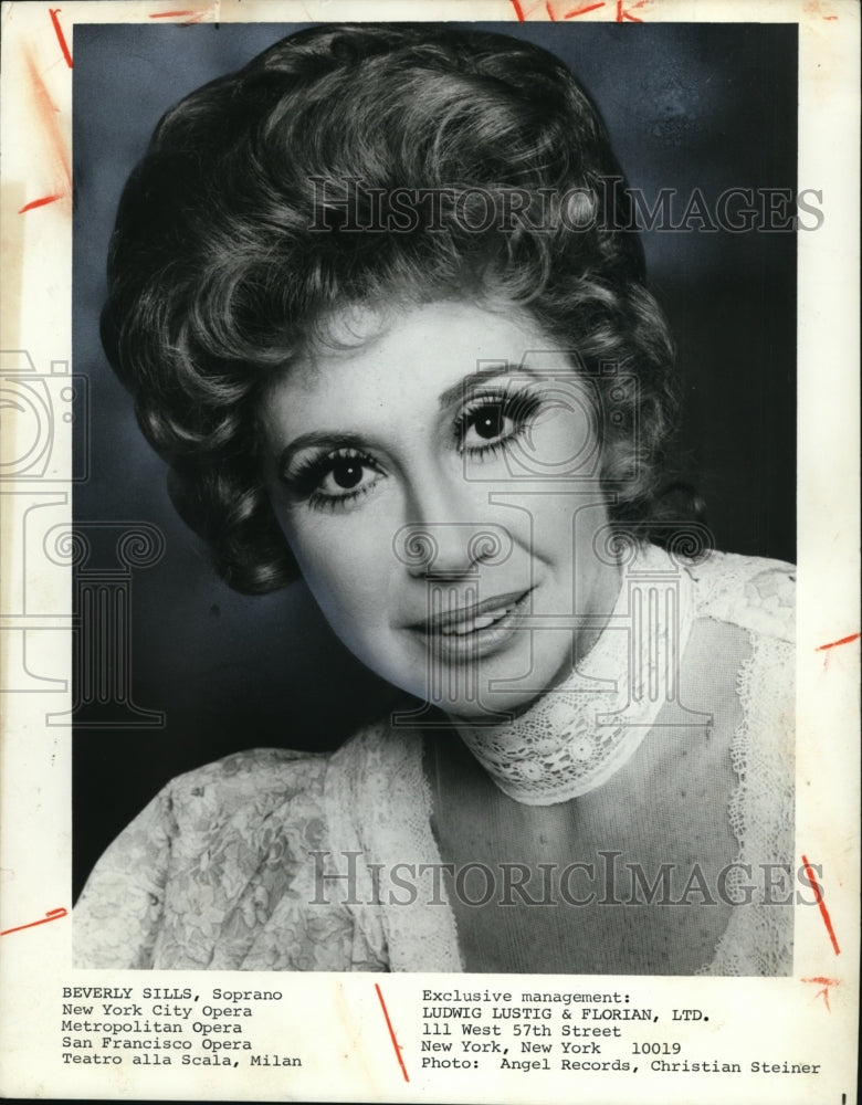 1976, Beverly Sills, Soprano - cvp84454 - Historic Images