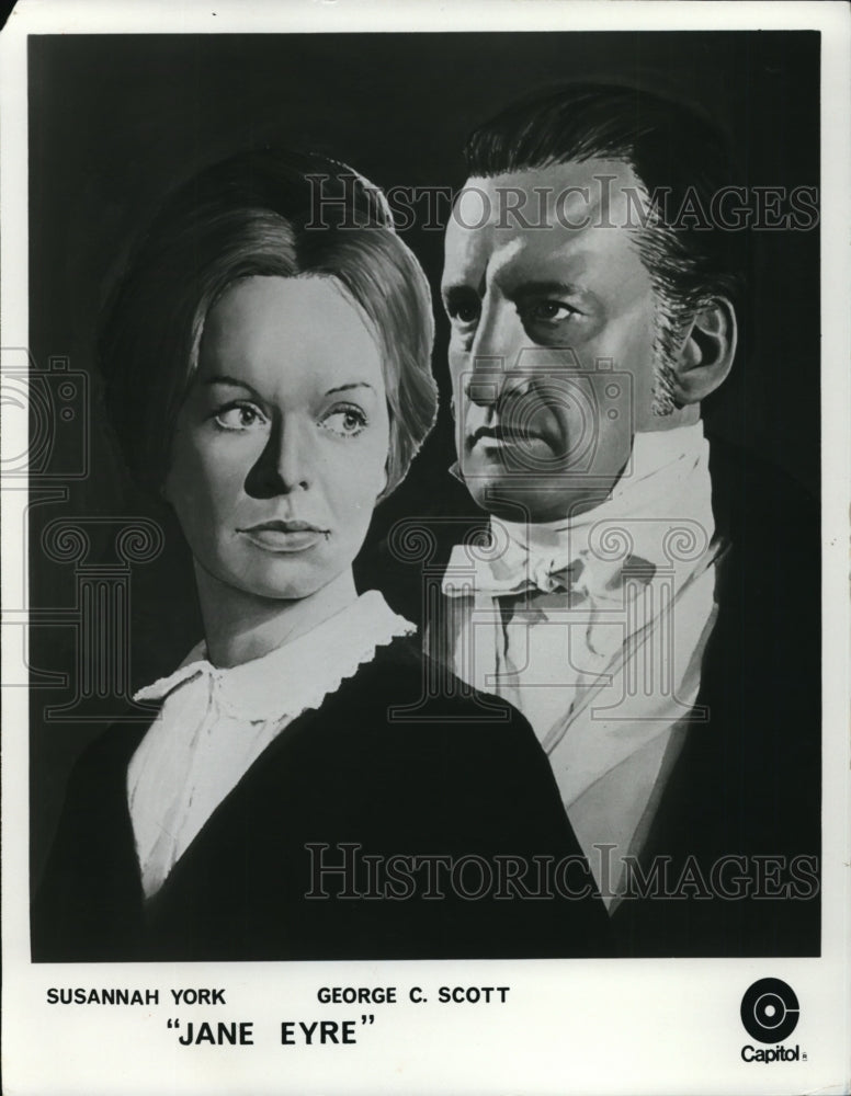 1971, Susannah York and George C. Scott in Jane Eyre. - cvp84646 - Historic Images