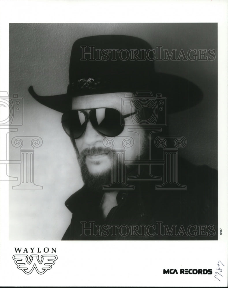 1987 Press Photo Waylon Jennings - cvp84772- Historic Images