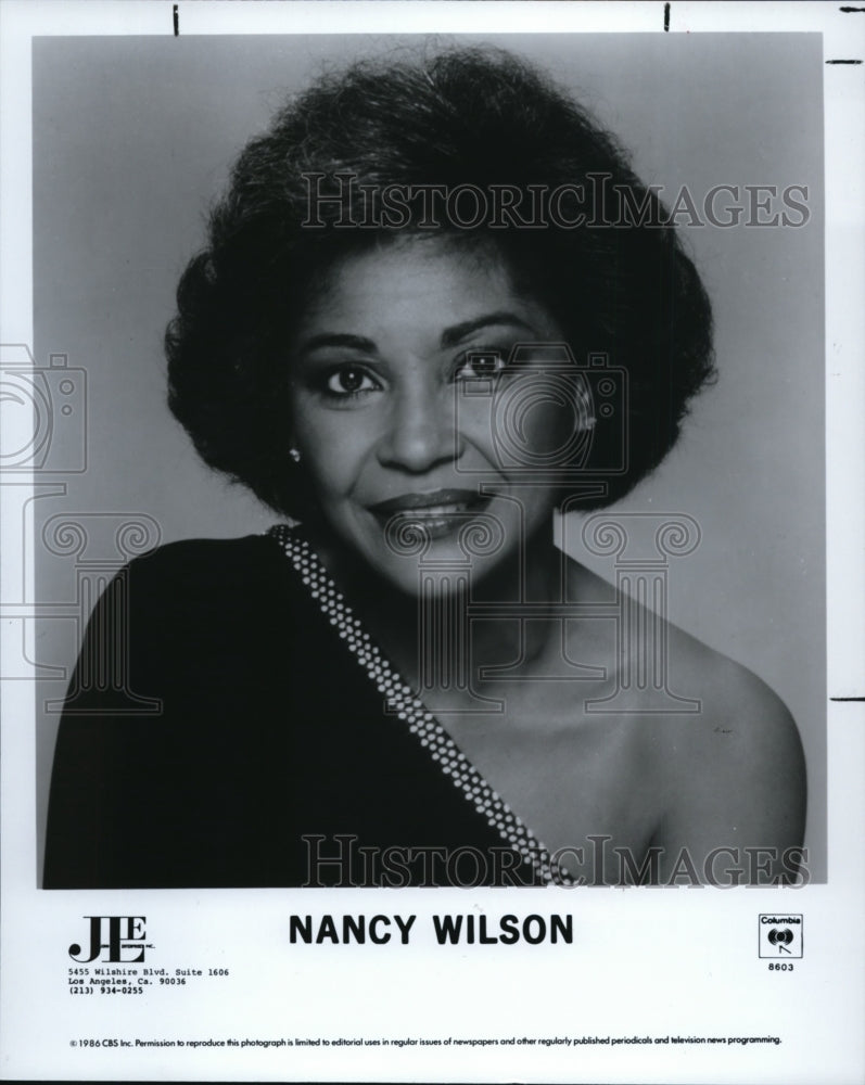 1986 Press Photo American jazz singer Nancy Wilson - cvp84878 - Historic Images