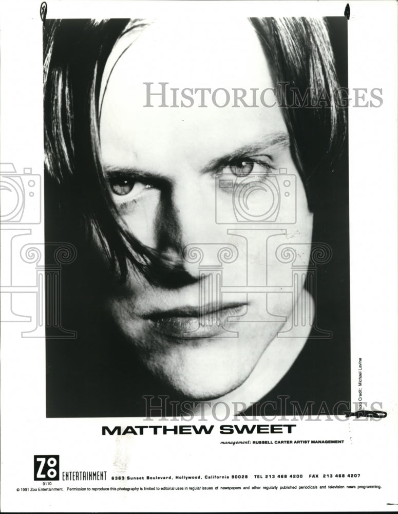 1992 Press Photo American alternative rock/power pop musician Matthew Sweet- Historic Images