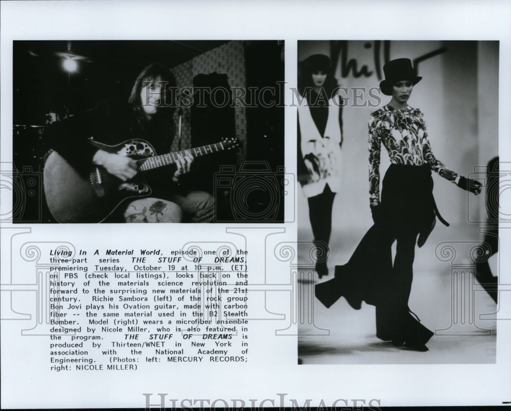 Press Photo Richie Sambora and models in The Stuff of Dreams. - cvp85295-Historic Images