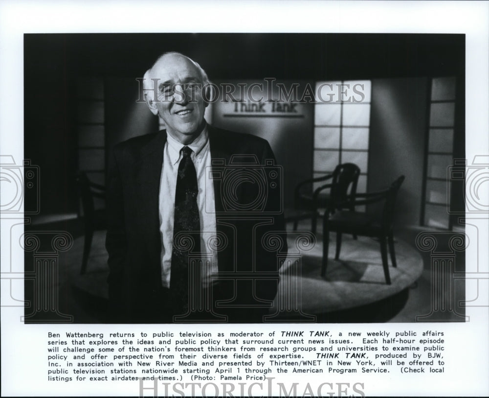 Press Photo Ben Wattenberg is the moderator of Think Tank. - cvp85311 - Historic Images