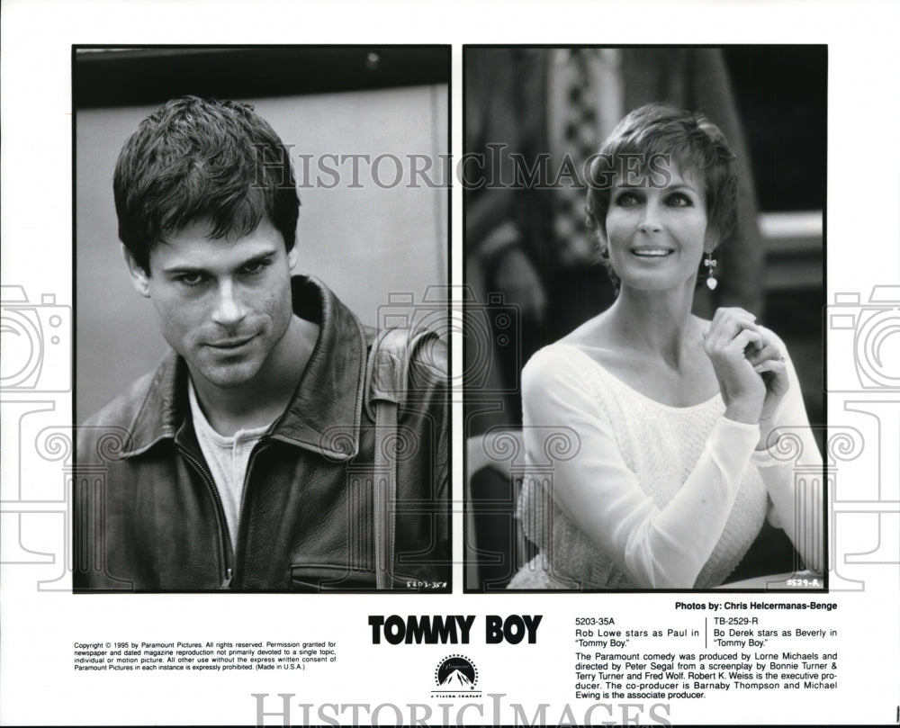 1995 Press Photo Rob Lowe and Bo Derek in Tommy Boy. - cvp85340 - Historic Images