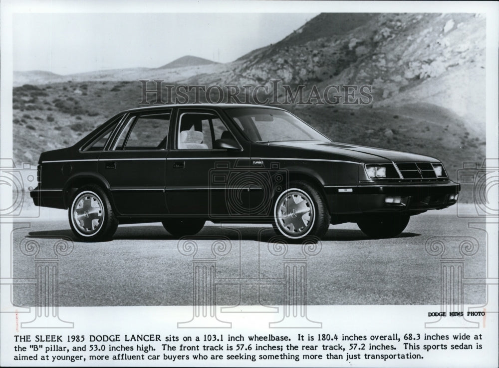 1985 Press Photo The 1985 Dodge Lancer Sedan - cvp85472 - Historic Images