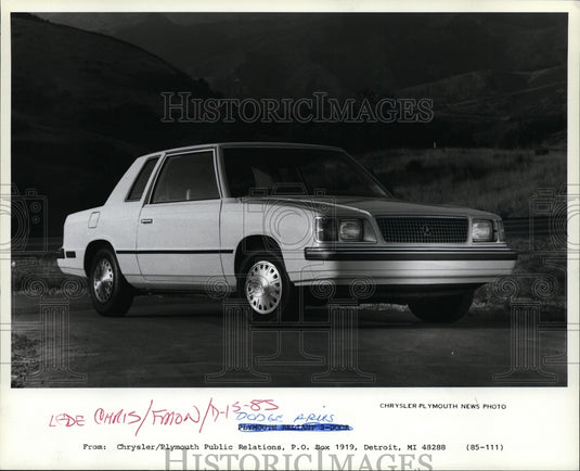 1985 Press Photo The 1985 Dodge Aries LE - cvp85475 - Historic Images