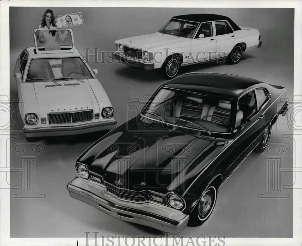 1977 Press Photo Lincoln-Mercury Bobcat, Comet and Monarch models. - cvp85484 - Historic Images