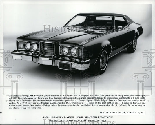 1972 Press Photo The 1973 Mercury Montego MX Brougham - cvp85489 - Historic Images