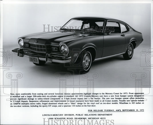 1972 Press Photo The 1973 Mercury Comet - cvp85491 - Historic Images