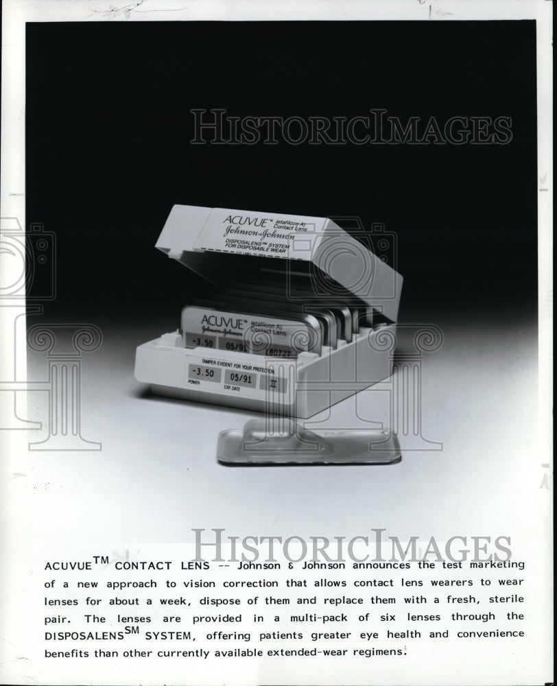 1987 Press Photo Ad for Acuvue Contact Lens from Johnson &amp; Johnson. - cvp85603 - Historic Images