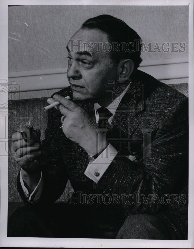 1957 Press Photo Edward G. Robinson, actor - cvp85757 - Historic Images