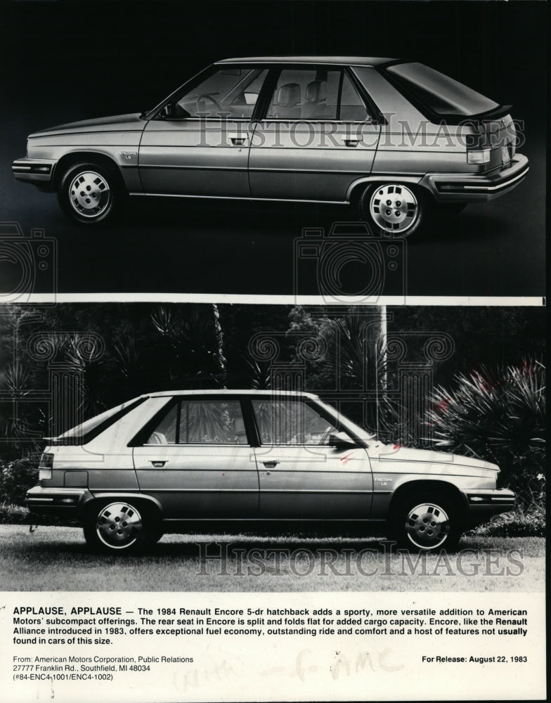 1983 Press Photo The 1984 Renault Encore 5-Door Hatchback - cvp85868 - Historic Images