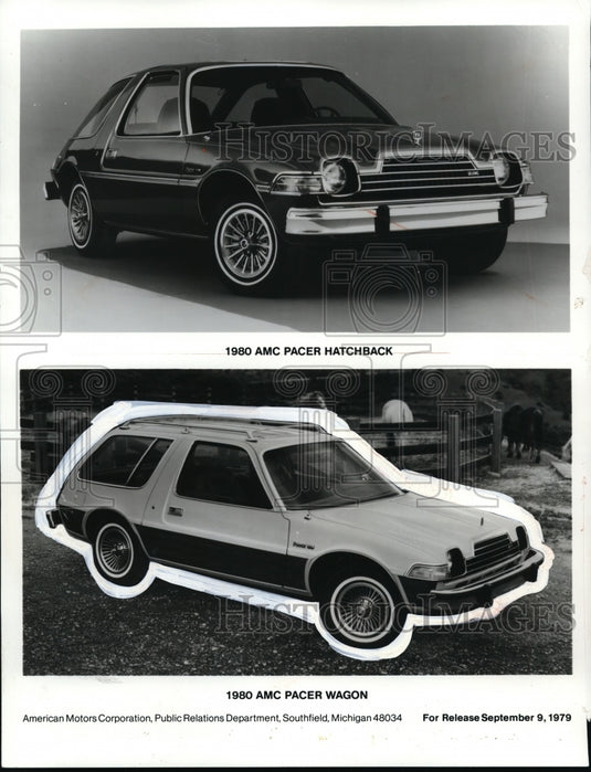 1979 Press Photo The 1980 AMX Pacer Hatchback and Wagon models. - cvp85870 - Historic Images