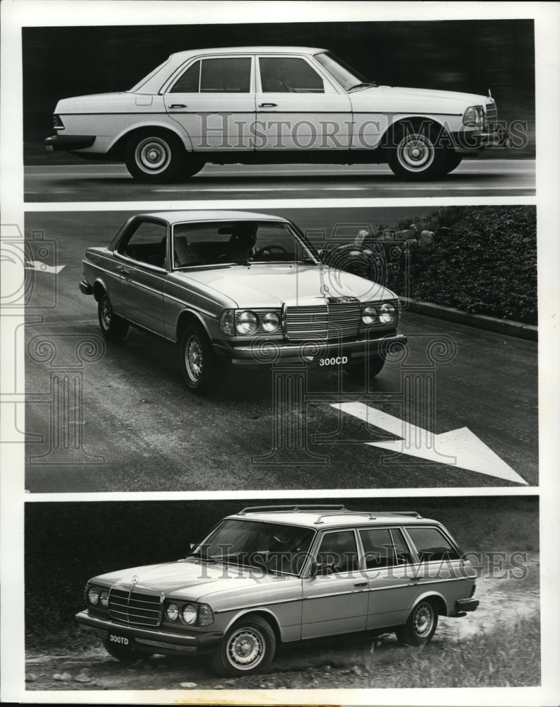 1981 Press Photo Mercedes-Benz 300D Sedan, 300CD Coupe and 300TD Station Wagon-Historic Images