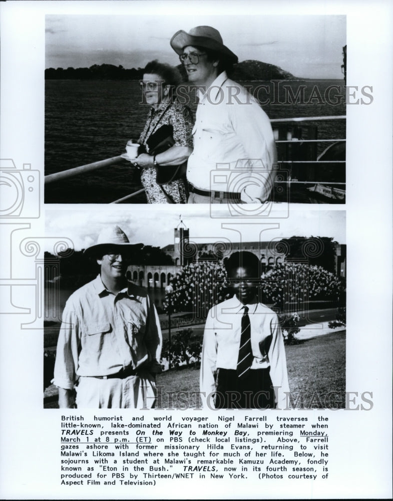 Press Photo Nigel Farrell in On the Way to Monkey Bay on PBS. - Historic Images