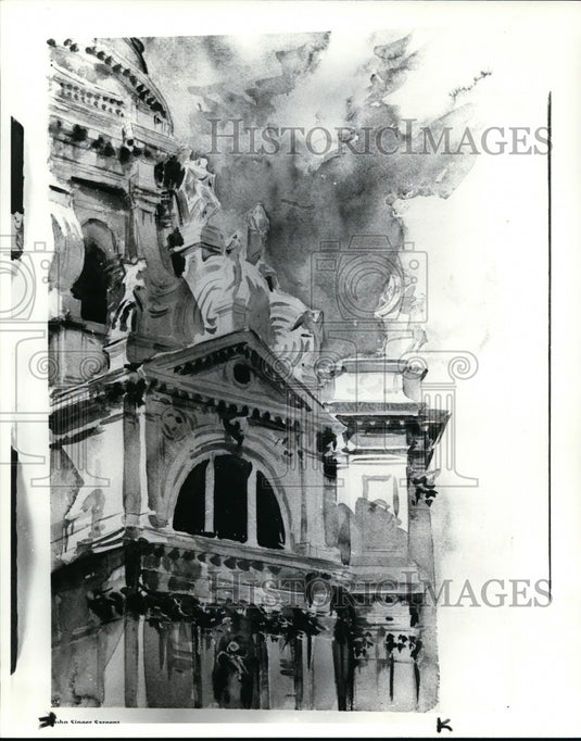 Press Photo John Singer Sargent's, The Salute, Venice, at Yale Art Gallery. - Historic Images