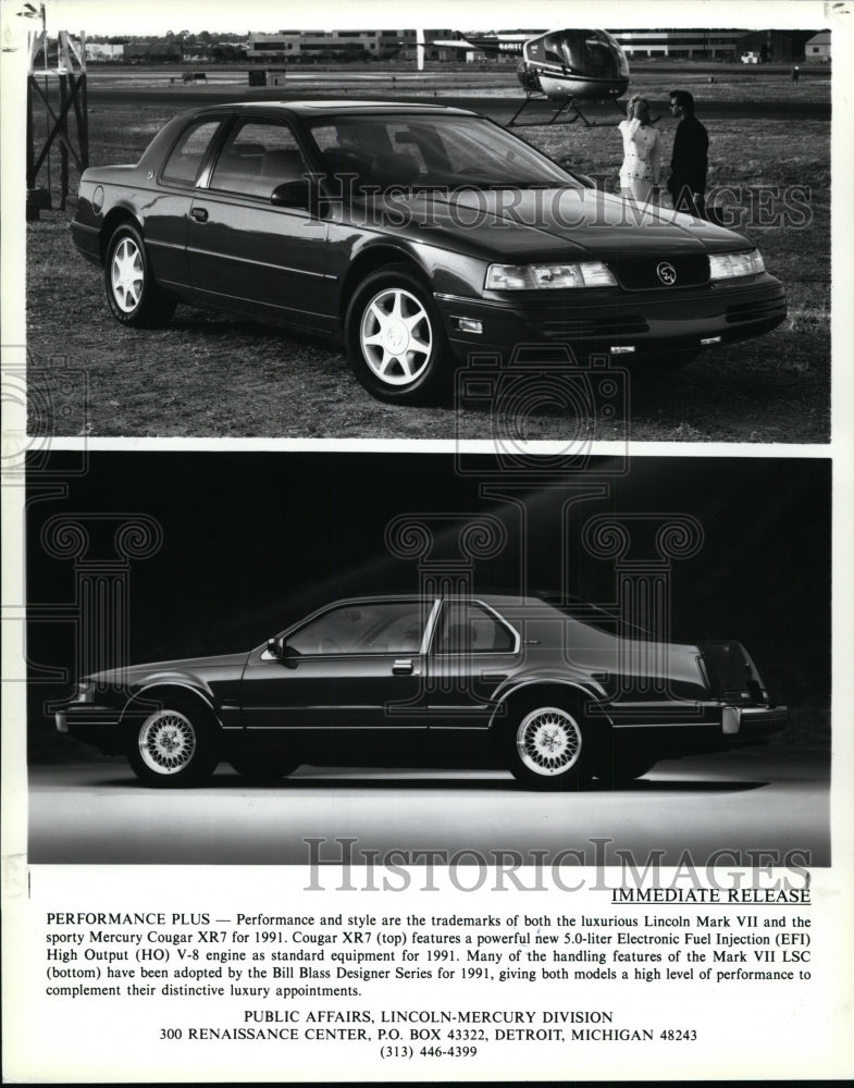 1991 The 1991 Lincoln Mark VII and Mercury Cougar XR7 - Historic Images