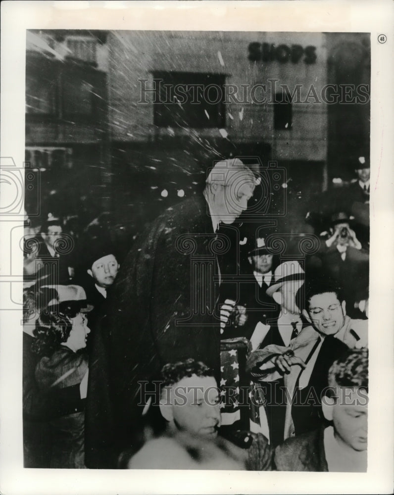 1991 Press Photo Norman Thomas, Socialist Pres candidate of &#39;38 hit by egg in CO-Historic Images