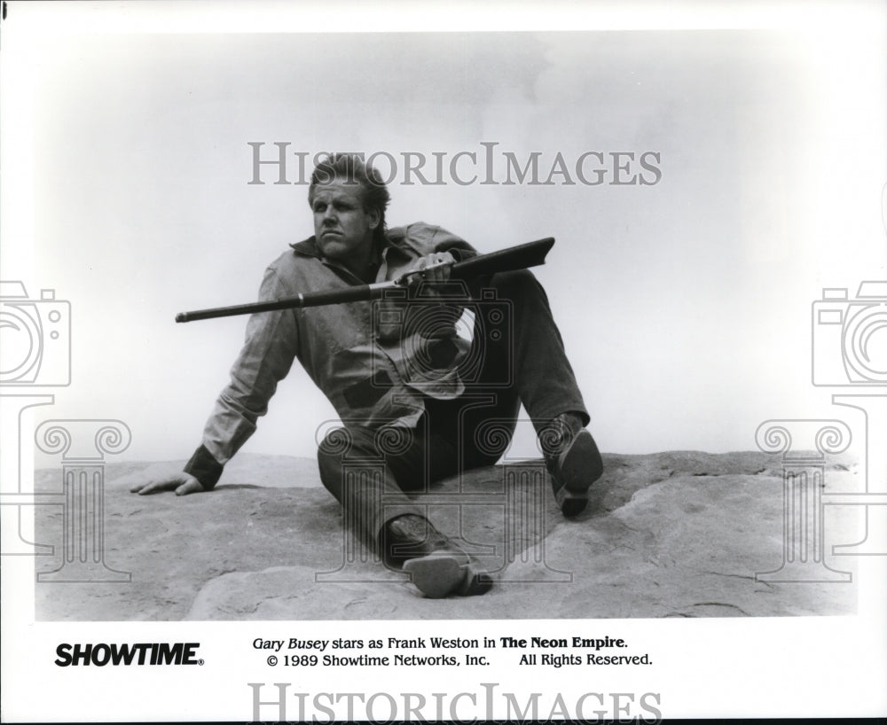 1990 Press Photo Gary Busey stars as Frank Weston in The Neon Empire - cvp86706- Historic Images