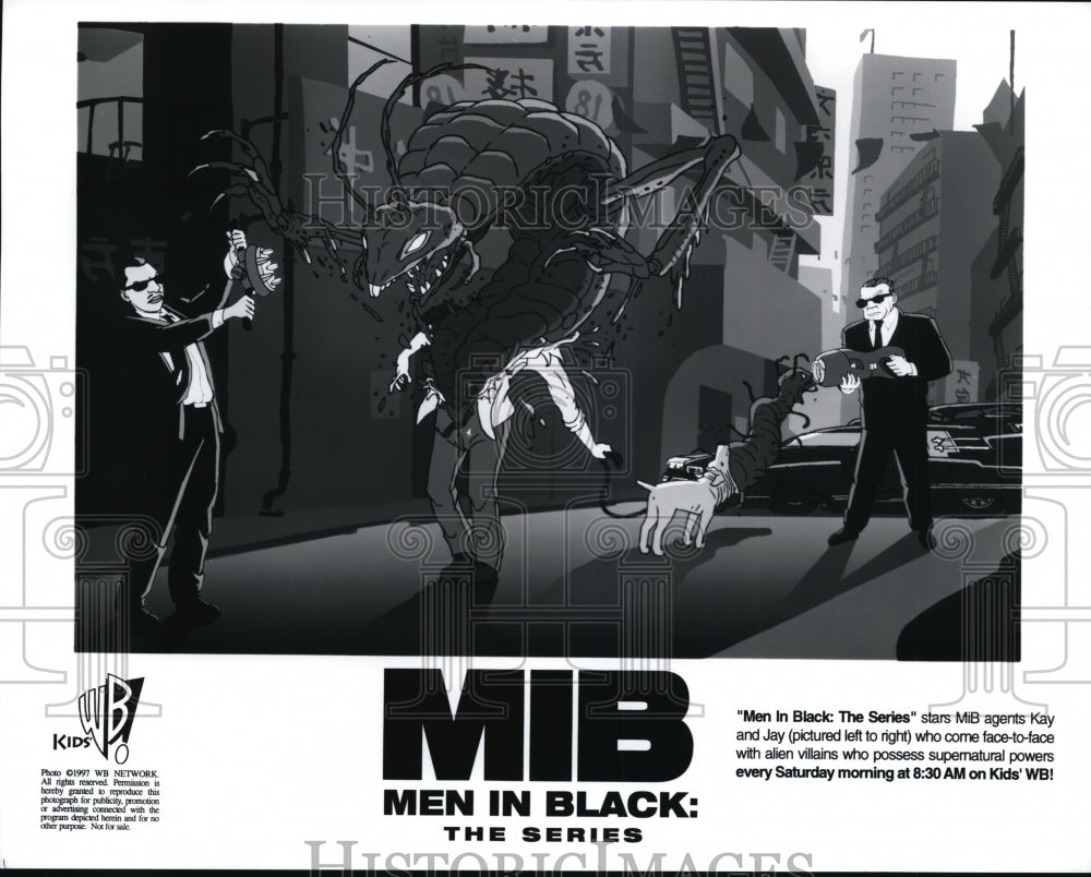 1997 Press Photo A scene from the cartoon series MIB: Men In Black The Series. - Historic Images