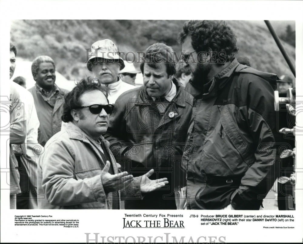 1994, Bruce Gilber, Marshall Herskovitz,Danny Devito on Jack the Bear - Historic Images