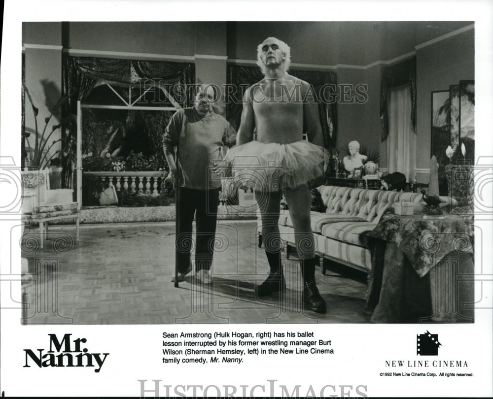 Press Photo Mr. Nanny-Hulk Hogan, Herman Hemsley - cvp87030 - Historic Images