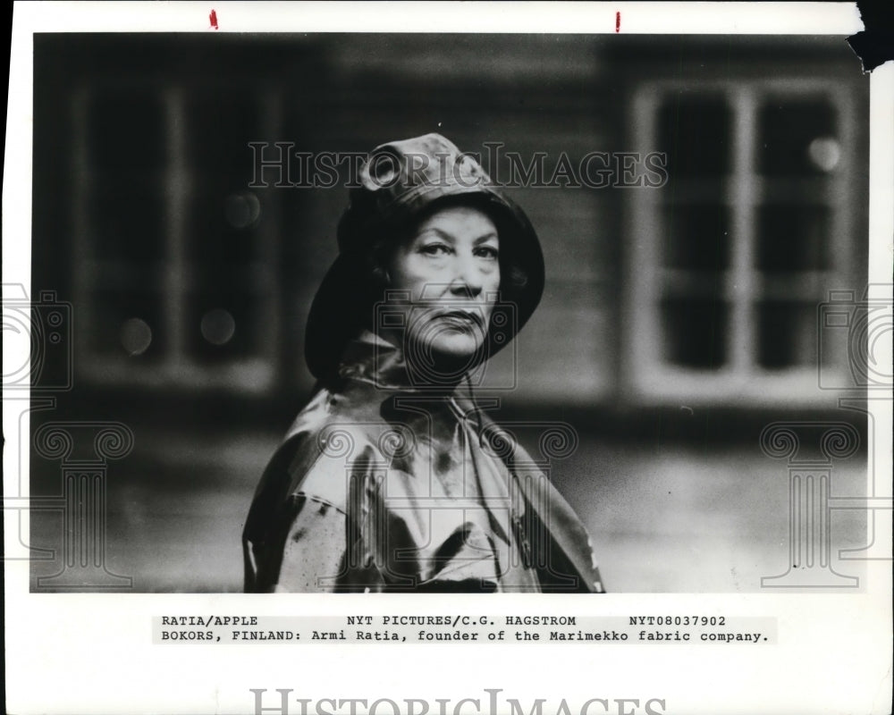 1979 Press Photo The founder of the Marimekko fabric company Armi Ratia-Historic Images