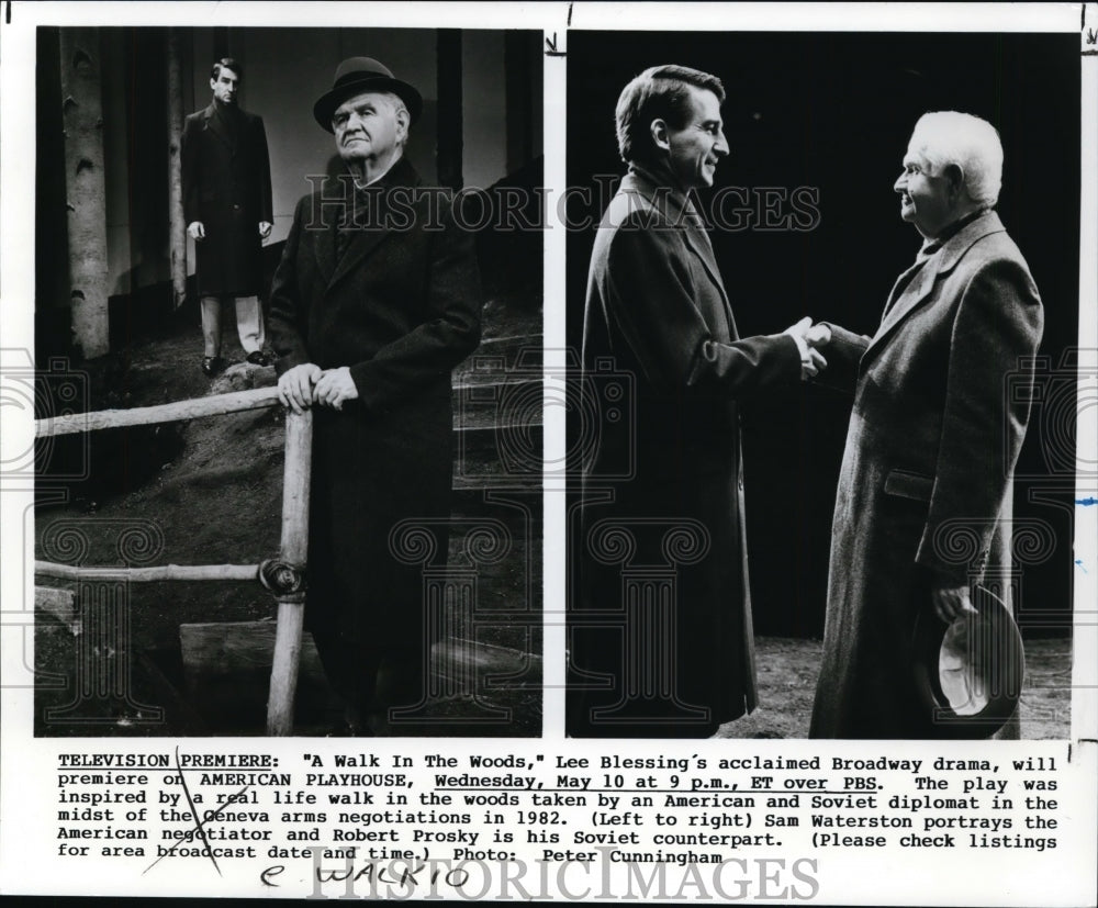 1989, Sam Waterston, Robert Prosky star in &quot;A Walk In The Woods&quot; - Historic Images