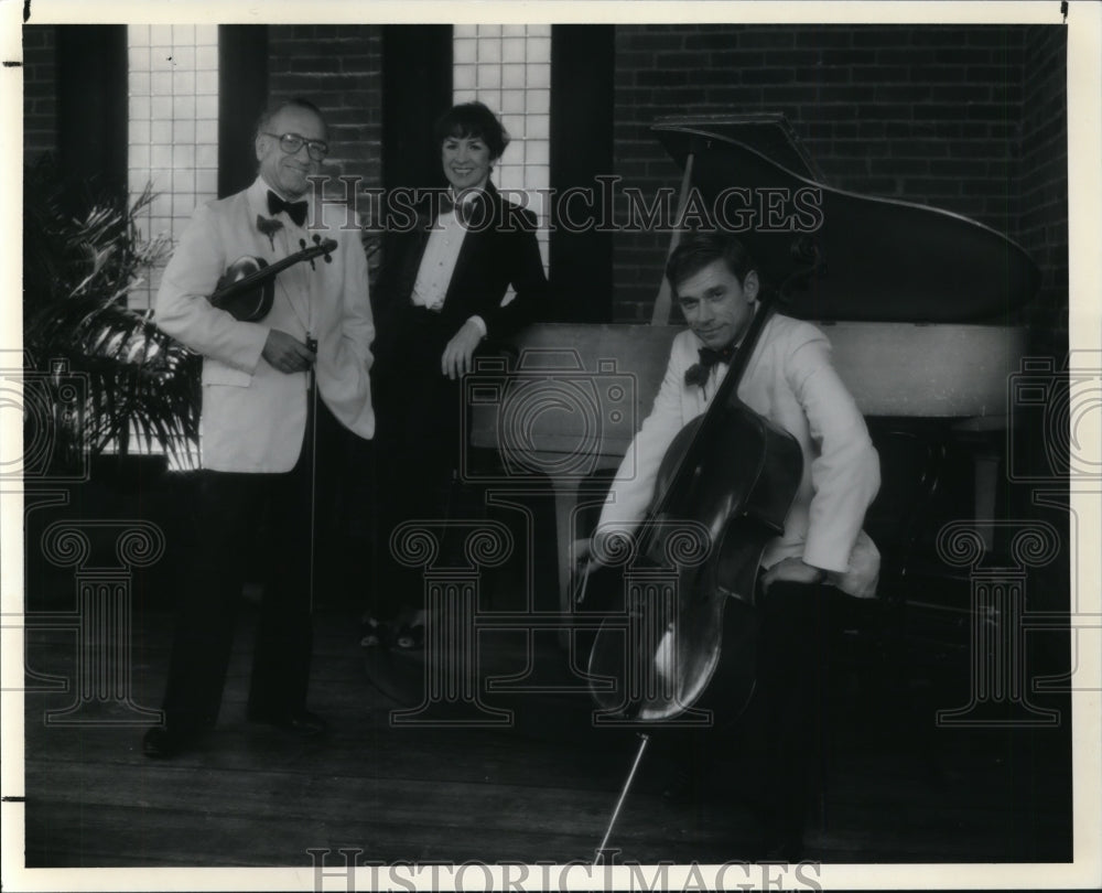 1987 Press Photo Bernhard Goldschmidt, Eunice Podis, Alan Harris Inst of Music - Historic Images