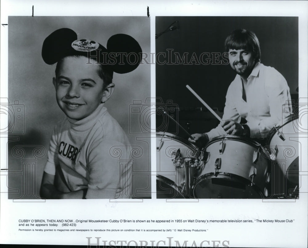 1985, The "then and now" photo of Carl (Cubby) O'Brien - cvp87113 - Historic Images