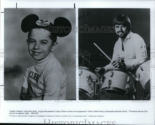 1985, The "then and now" photo of Carl (Cubby) O'Brien - cvp87113 - Historic Images