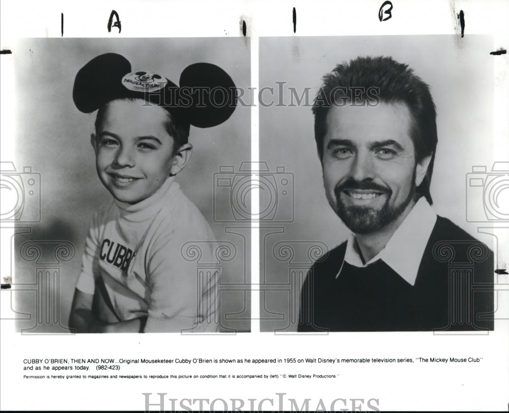 1997 Press Photo The "then and now" photo of mouseketeer Cubby O'Brien - Historic Images