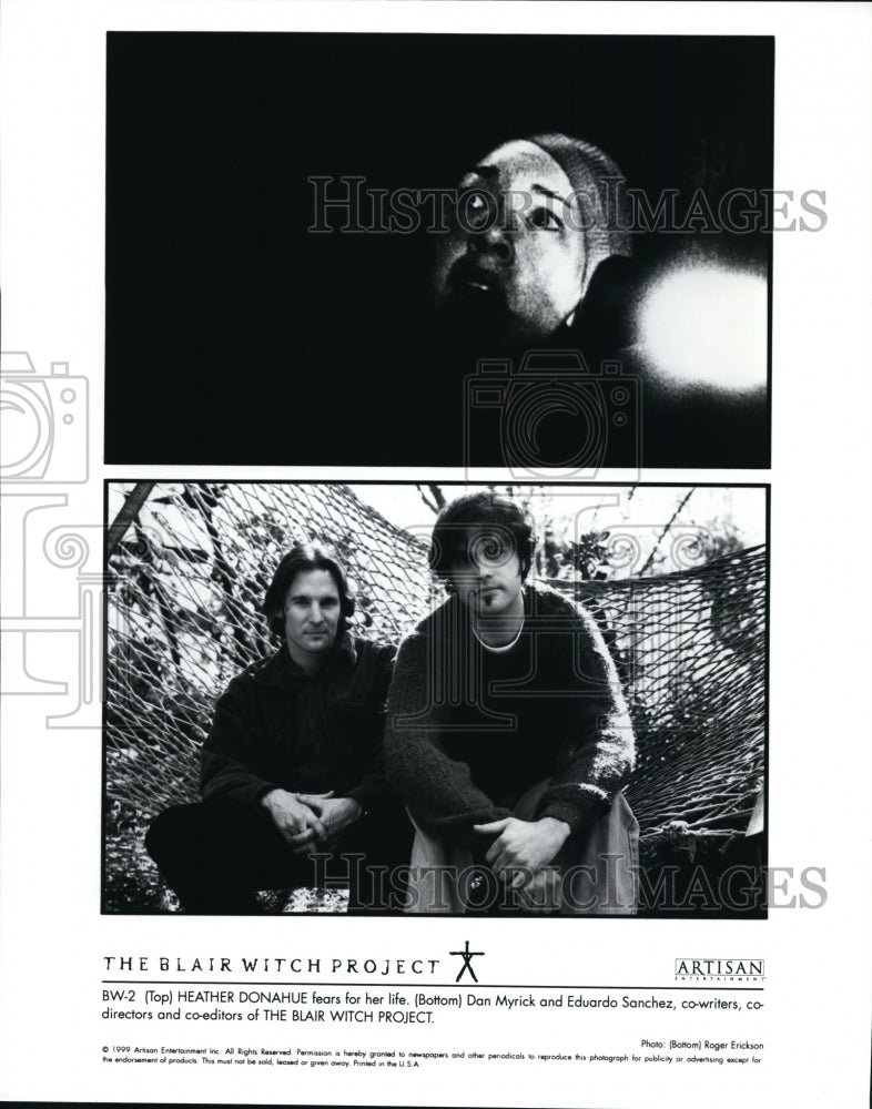 Press Photo Heather Donahue, Dan Myric, Eduardo Sanche-The Blair Witch Project - Historic Images