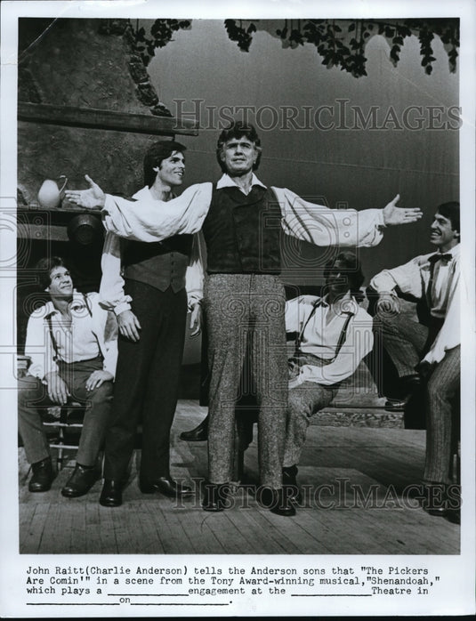 1977 Press Photo John Raitt in Shenandoah. - cvp87797 - Historic Images