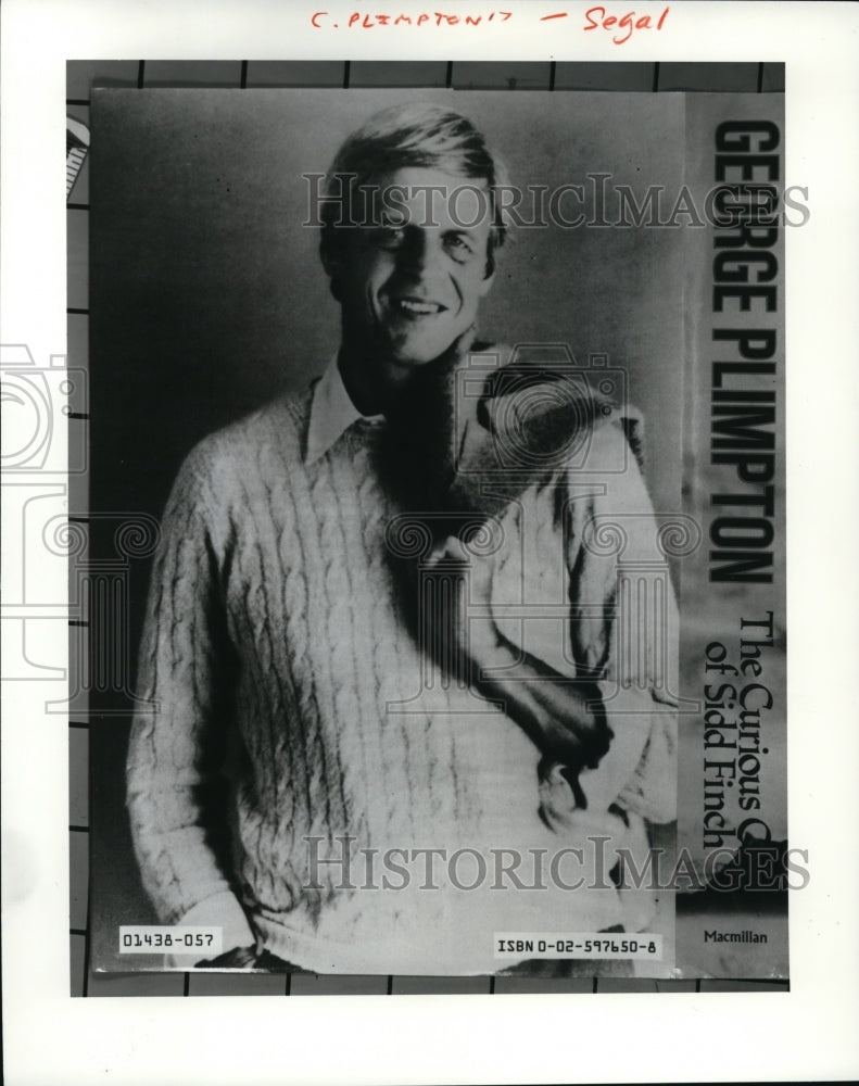 1987 George Plimpton, author of The Curious Case of Sidd Finch. - Historic Images