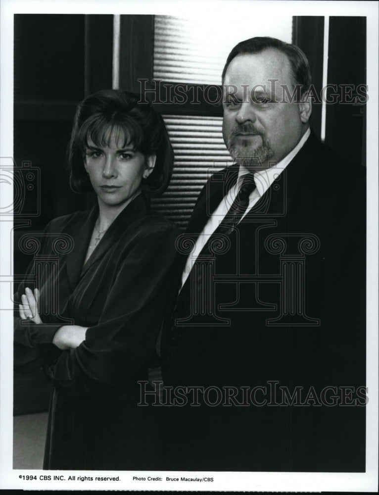 1996, Melissa Gilbert and George Dzundza in The Babymaker. - Historic Images