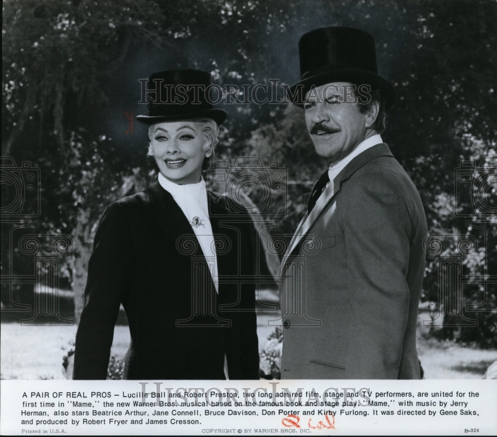 1974 Press Photo Lucille Ball and Robert Preston in Mame. - cvp88103-Historic Images