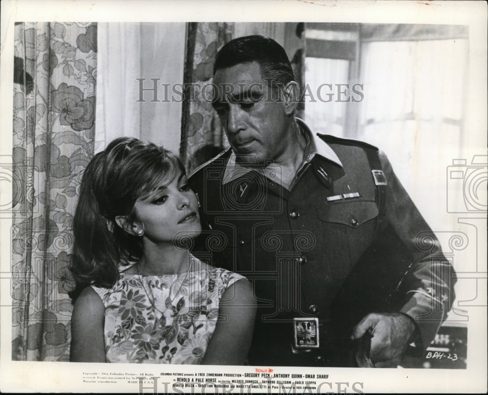 1965, Behold A Pale Horse-Anthony Quinn and Perette Pradier - Historic Images