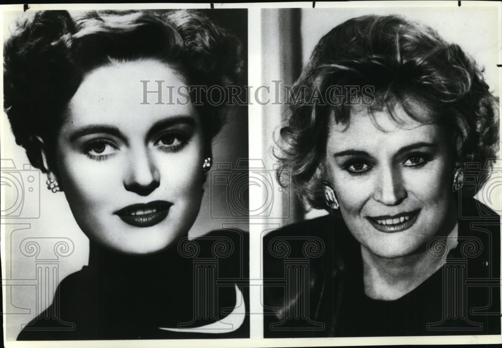 1984, Actress Alexis Smith in the 1940s and in the Dallas TV show. - Historic Images