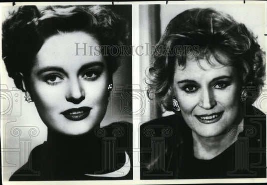 1984, Actress Alexis Smith in the 1940s and in the Dallas TV show. - Historic Images