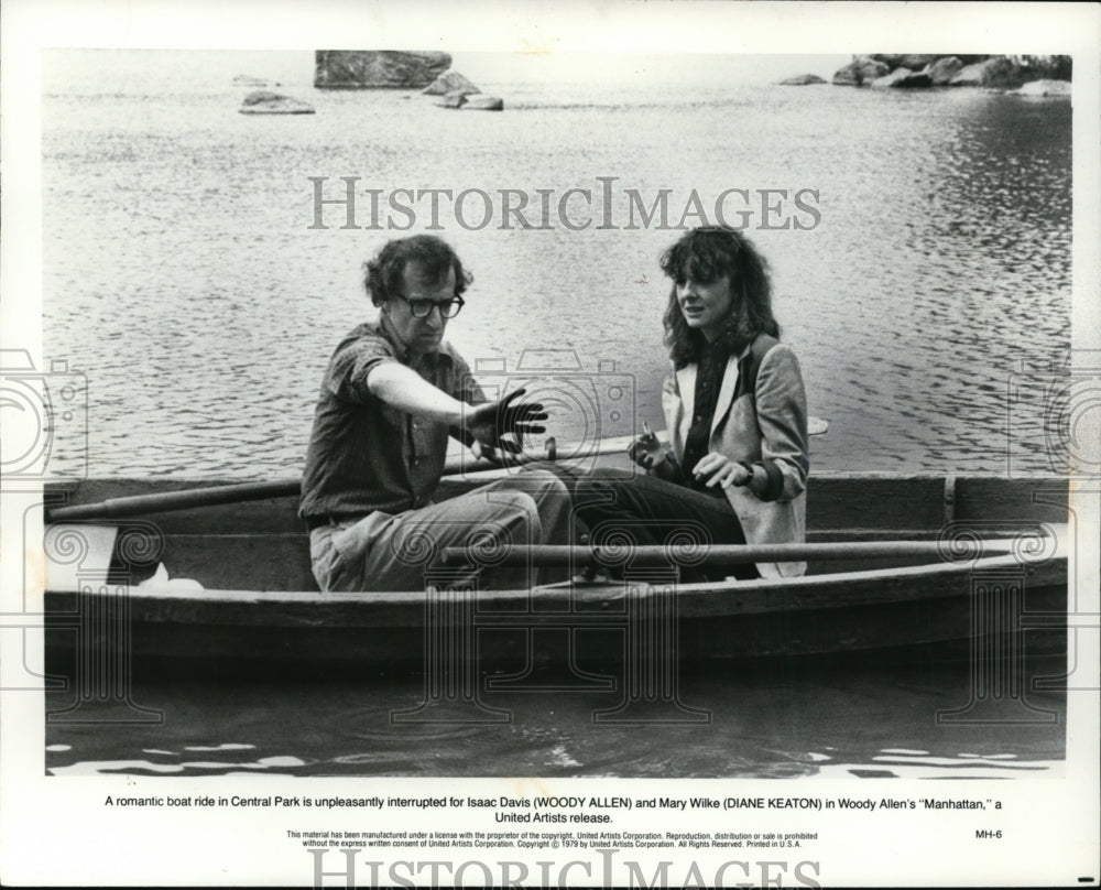 1979 Press Photo Manhattan movie scene-Woody Allen and Diane Keaton - cvp88436- Historic Images
