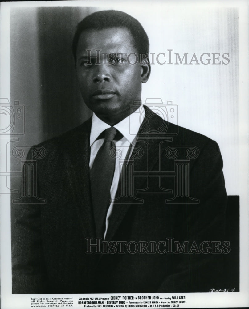 1971, Sidney Poitier in "Brother John." - cvp88584 - Historic Images